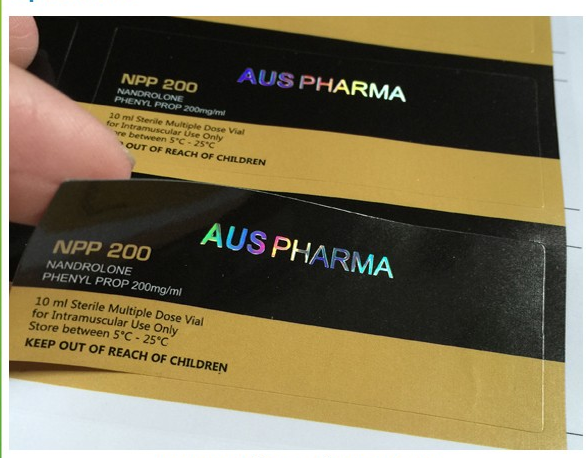 испытайте ярлыки стеклянной пробирки Undeconoate 250mg с проштемпелеванным золотом логотипом