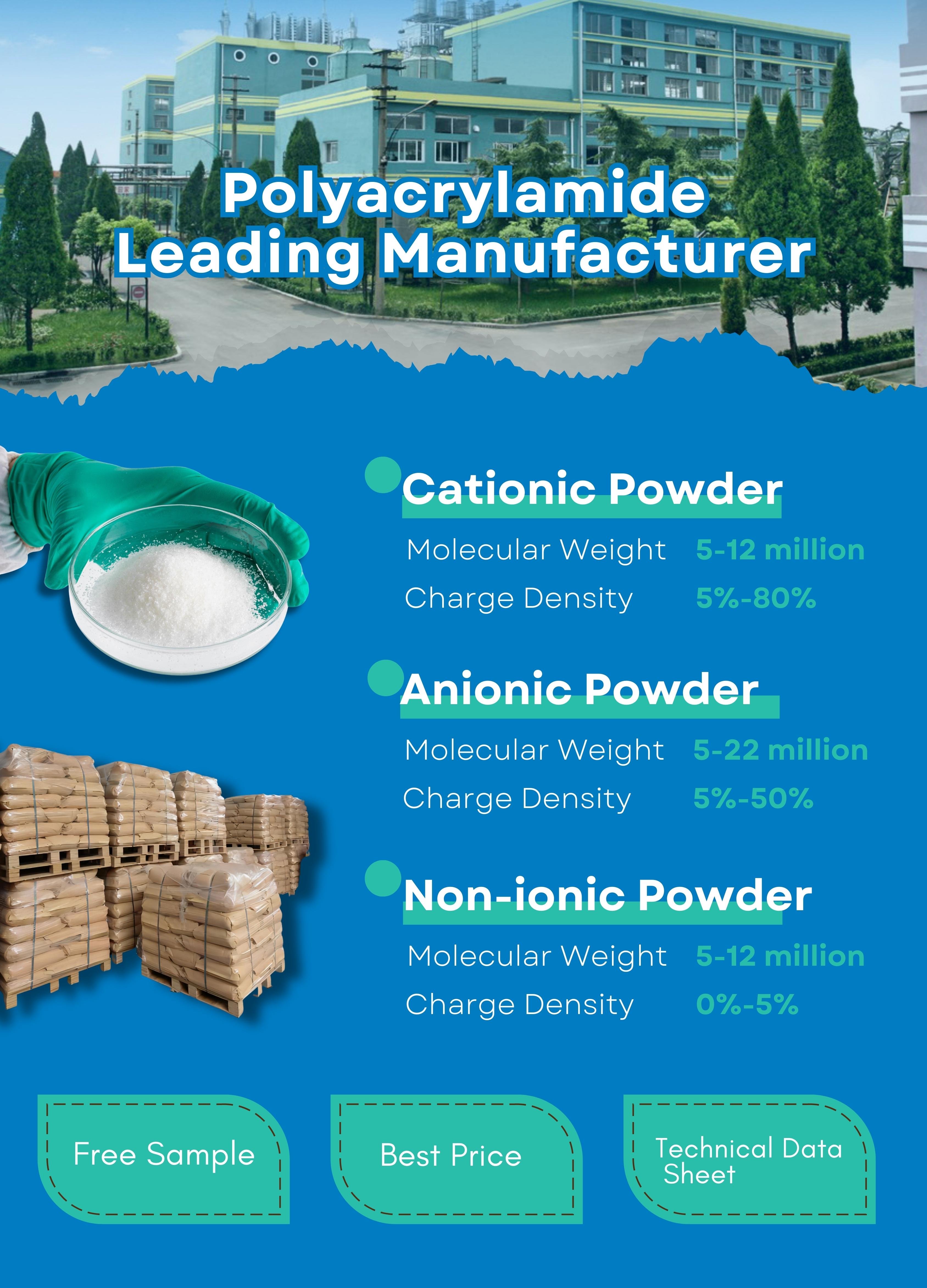 Cationic Polyacrylamide PAM for Water Treatment 5-12 Million MW