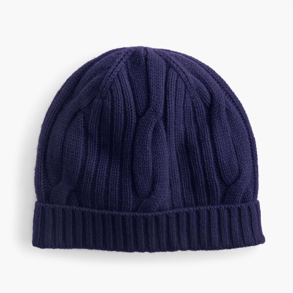 Female Cashmere Cable Knit Hat / Cable Knit Winter Hat One Size 5GG Gauge