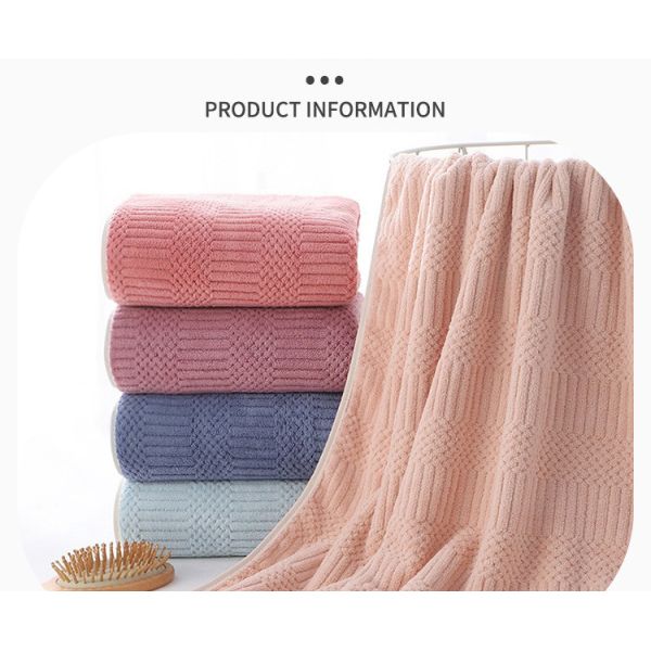 Toalla de baño de microfibra sostenible para el hogar 70*140cm Toalla de playa seca rápida de color sólido