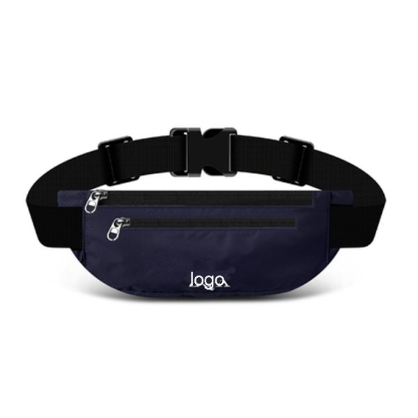 Multi-functional outdoor two zipper pockets travel belt mobile phone waist bag