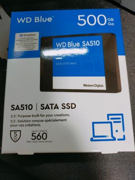 WDS500G3B0A Hard Drive SSD WD Blue 500GB SA510 2.5 Internal Solid SSD