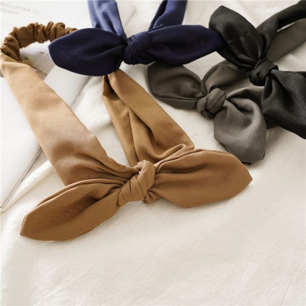 Rabbit ears hair bands with bows all wear elastic band knot cute hair bands headwear thick hair bands