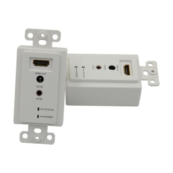 60m HDMI Wall Plate Extender Over Single Cat5e Cat 6 To Hdmi Extender Support 3D IR