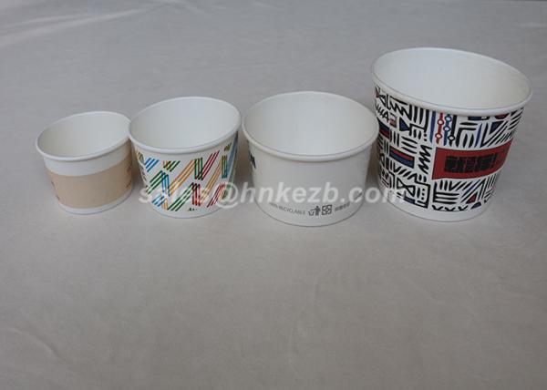 Personalized Ice Cream Paper Cups / Paper Frozen Yogurt Cups Double PE