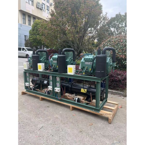 10HP Three System Water Cooled Condensing Unit with 380V/3Ph/50Hz and 1 Year Warranty