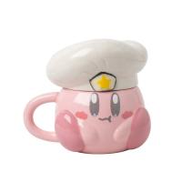 Caneca de café cerâmica cor-de-rosa bonito de Kirby Ceramic Mug Navy Hat 3D do cozinheiro chefe dos desenhos animados para o presente de época natalícia do Natal