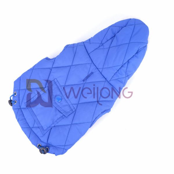 El tafetán polivinílico apto ajustable que alinea el perro lindo viste la ropa del perrito de Xxs del conejo de la pongis que acolcha azul