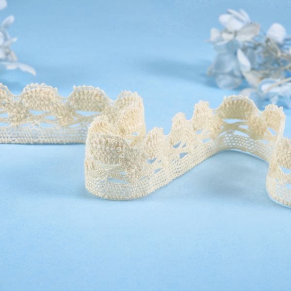 Blanda 100% de algodón de encaje de bordado de crochet sostenible