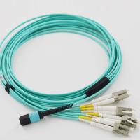 El cable 8 del tronco del fanout del desbloqueo MPO-LC 2.0m m del cordón de remiendo de MPO quita el corazón a OM3