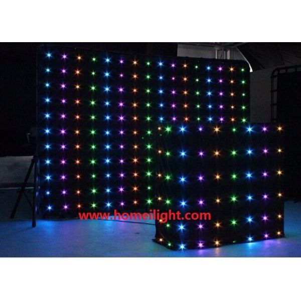 Full Color Changeable P18cm RGB LED Video Wall Curtain For Stage Wedding Party