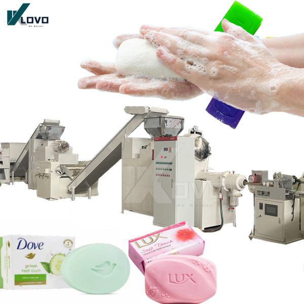 LOVO LV800 Fully Automatic Soap Cutting Machine for Detergent Cake Production Line with 100-3000kg/h Capacity and 220V/380V Voltage