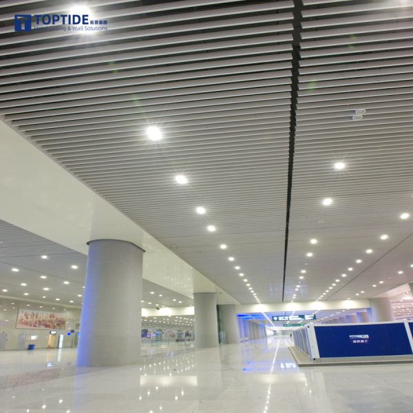 Commercial Building Material Waterproof Metal Ceiling System Linear Aluminum Baffle Ceiling