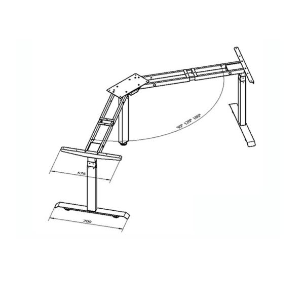 Eco-Friendly Partical Board Desktop Adjustable Height Electric Up Lift Desk for Office