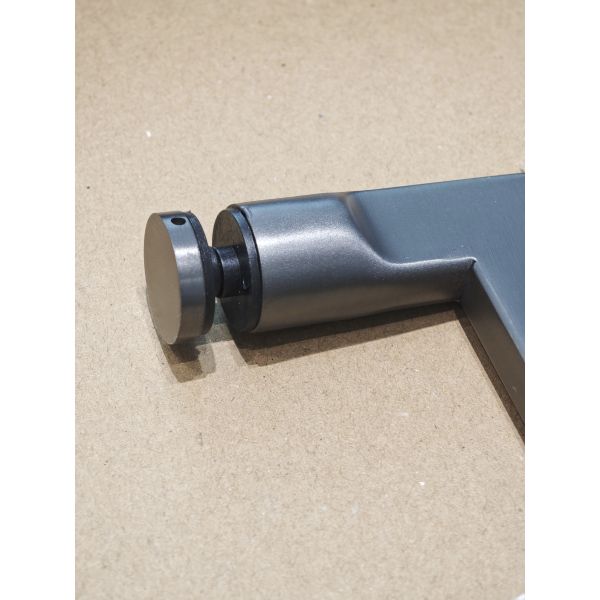 Corrosion Resistant Shower Glass Door Handle with Solid Metal Feet and Customizable Hole Spacing for Bathroom Glass Doors