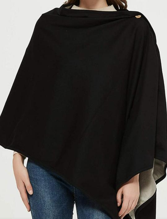 EMF Shawl Wrap Poncho 100% Sliver Fiber Fabric Liner Blanket 5G WiFi Cell Towers Shielding