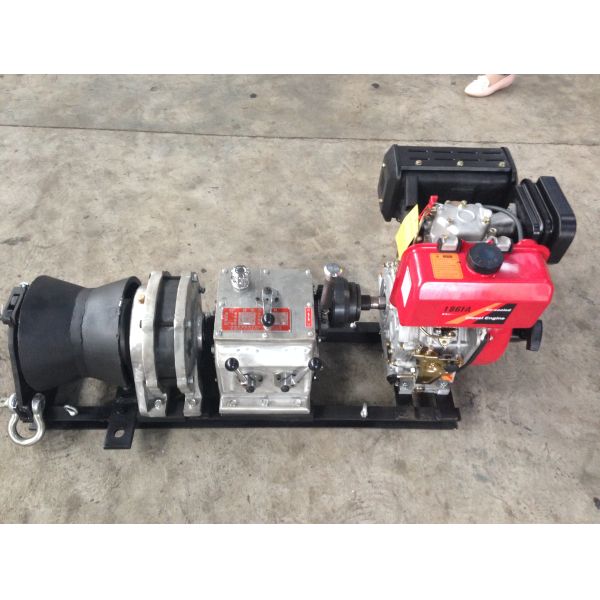 5 Ton Capacity Diesel-Powered Cable Winch Puller with High-Speed Operation for Transmission Line Installation