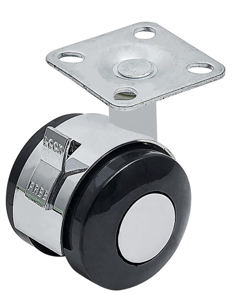 Lockable Swivel Plastic Caster Wheels with Ball Bearing for Furniture and Office Chairs