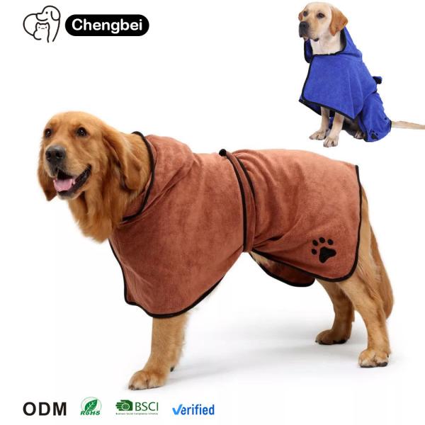 El café súper absorbente ropa de baño para mascotas rápida seca de microfibra ropa de perro toda la temporada