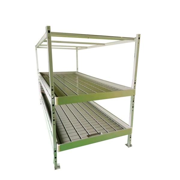4'X8' Mobile Vertical Multi Cucumber Growing Rack Greenhouse Indoor Ebb And Flow Rolling Tables