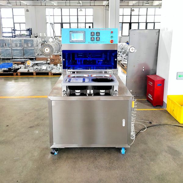 Vertical Expansion 304 Stainless Steel Pneumatic Tray Sealer for Fully Automatic Cup Sealing