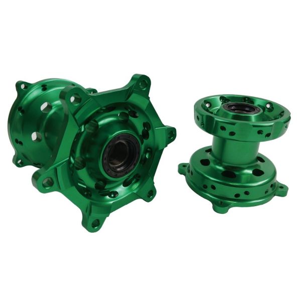 Replace/Repair Motorcycle CNC Green Front Rear Wheel Hubs Set For KX250 06-08 19