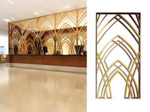 Laser Cut Stainless Steel Partition Wall Decorative PVD Coating