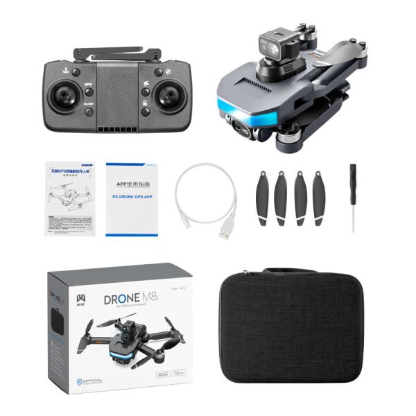Drone GPS dobrável com alcance de 200M e gimbal de 2 eixos