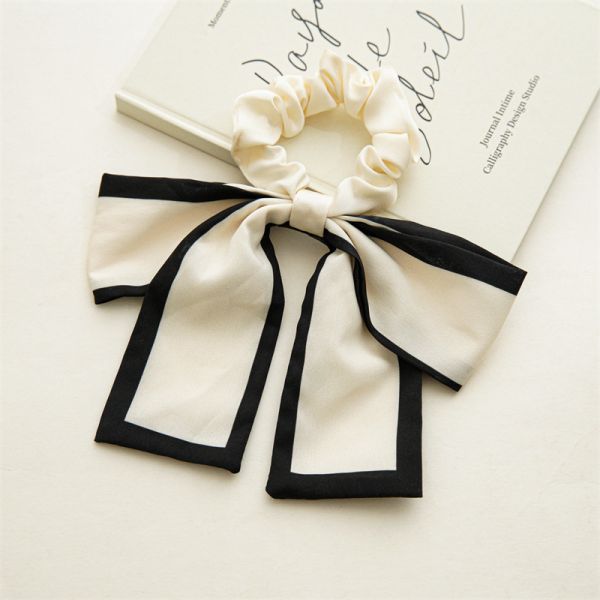 Japan Korea decorative hair accessories bow scrunchie women's hair rope streamer ins large hair band headwear