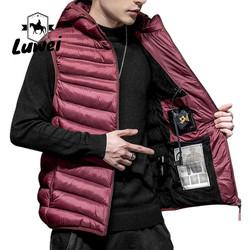 Roupas clássicas para homens sem mangas coletes utilitários com capuz cobertos de algodão aquecido colete à prova d'água colete aquecido