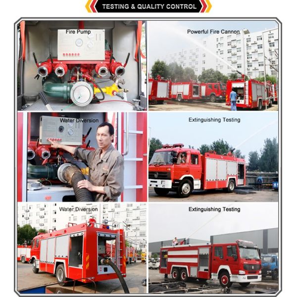 11000 Liters Fire Fire Truck Water Tank Carbon Steel Material 2 Axles For ISUZU
