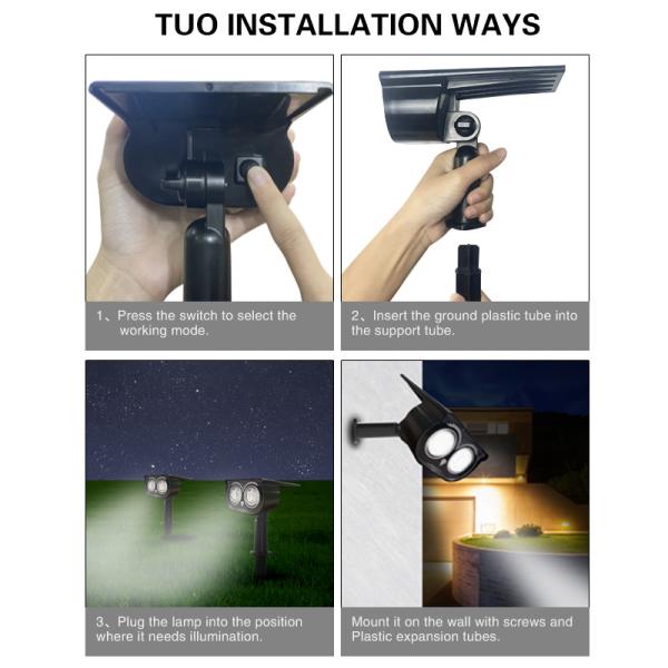 Das lâmpadas solares da paisagem de Ip65 90LM parede brilhante exterior Owl Shape