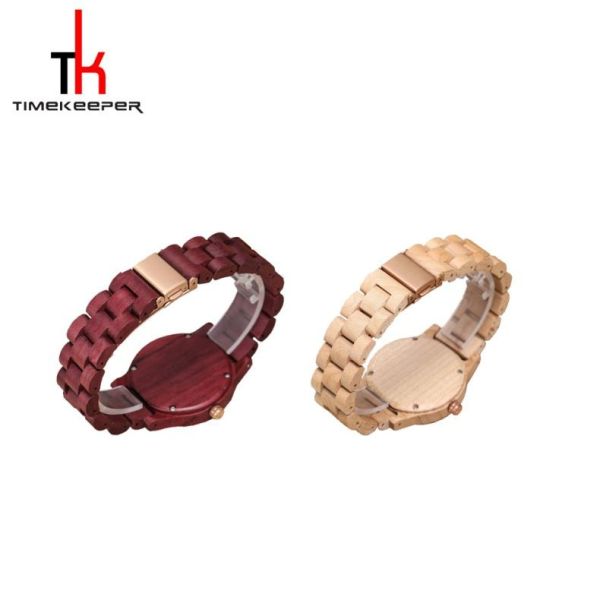 Sport Bamboo Wood Watches Wrist Watch For Men Japan 2035 Movement