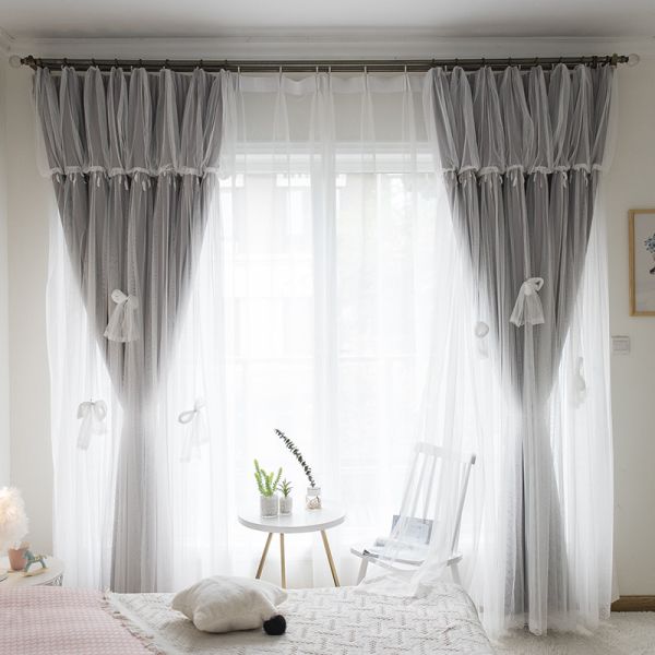 280 CM 720 Gsm Polyester Curtain Fabric Luxury linen Blackout Embroidery