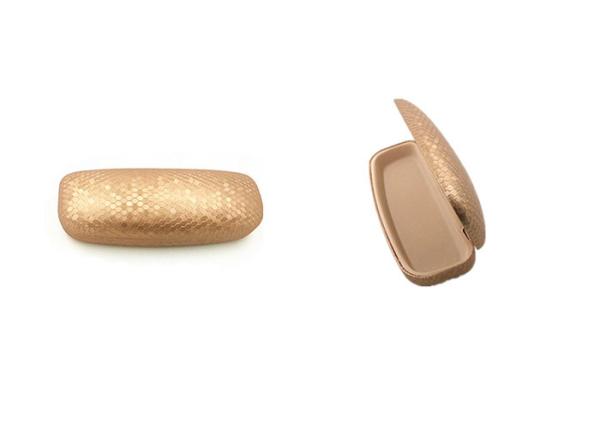 Golden Soccer Line Optical Glasses Case Bright Leather Reading Glasses Case