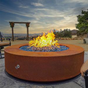 fogo de aço pre oxidado Pit Round Outside Garden de 900mm Corten