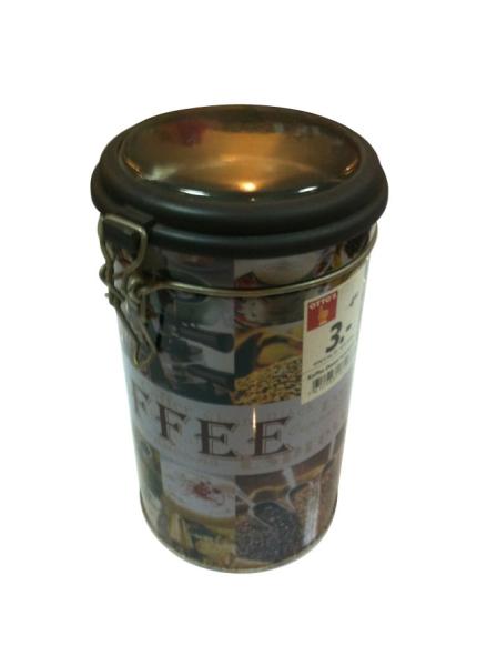 Cylindroid Black Tin Tea Canisters For Coffe / Candy / Powder