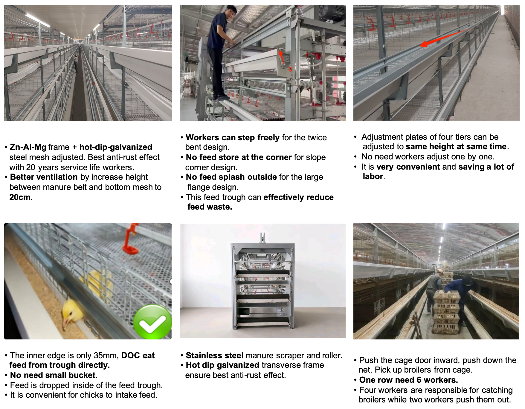 Manual Harvesting Broiler Cage Equipment