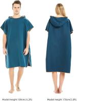 Excellente expérience OEM Poncho en microfibre sur la plage Poncho de surf Poncho de natation en capuchon Poncho combinaison de plongée Changement de serviette robe pour adultes