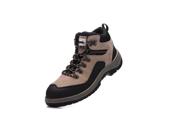Outdoor Suede Non Metal Heavy Duty Work Shoes , High Ankle PU Safety Toe Shoes