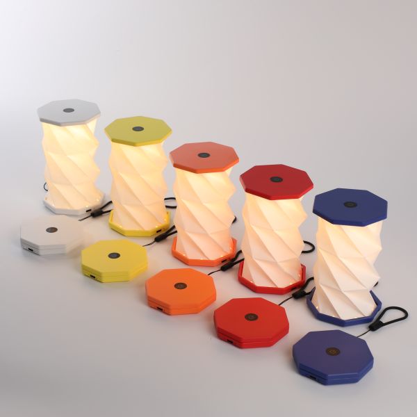 Rotating Folding Origami Light Fixture Large Paper Floor Lamp Touch Control