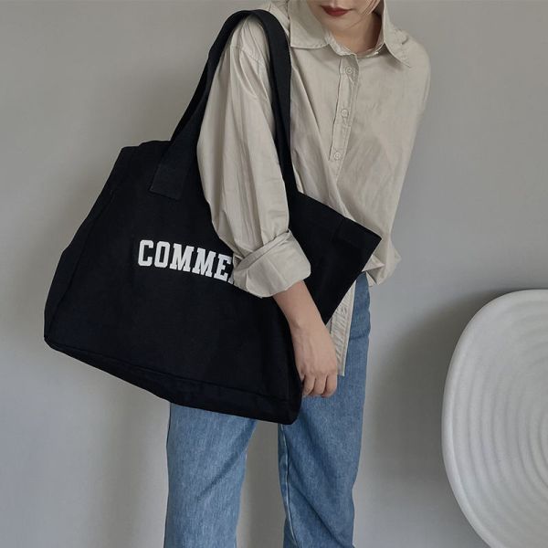 Eco-friendly Oversized Canvas Tote Bag for Shopping Custom Logo and OEM/ODM Acceptable