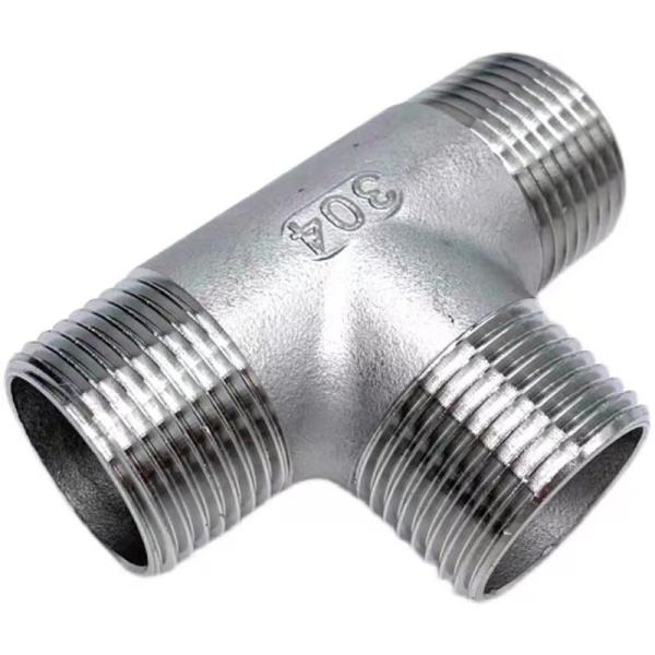 3 Way Stainless Steel 1/2 NPT Male Threaded T Pipe Hose Fitting Casted Male Tee Fitting