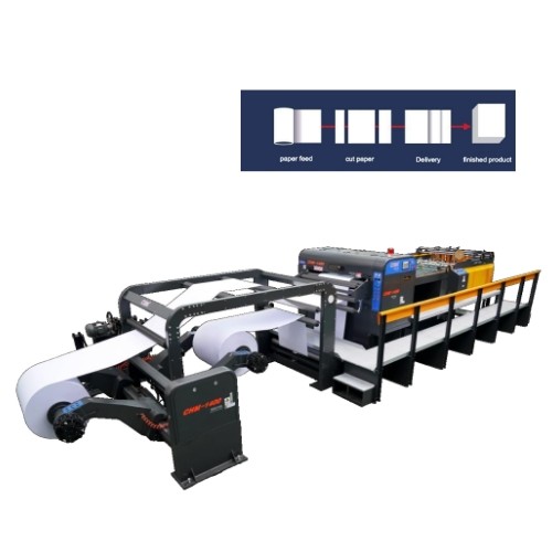 2 Rolls Roll To Sheet Paper Cutting Machine With Cutting Accuracy ±0.5mm