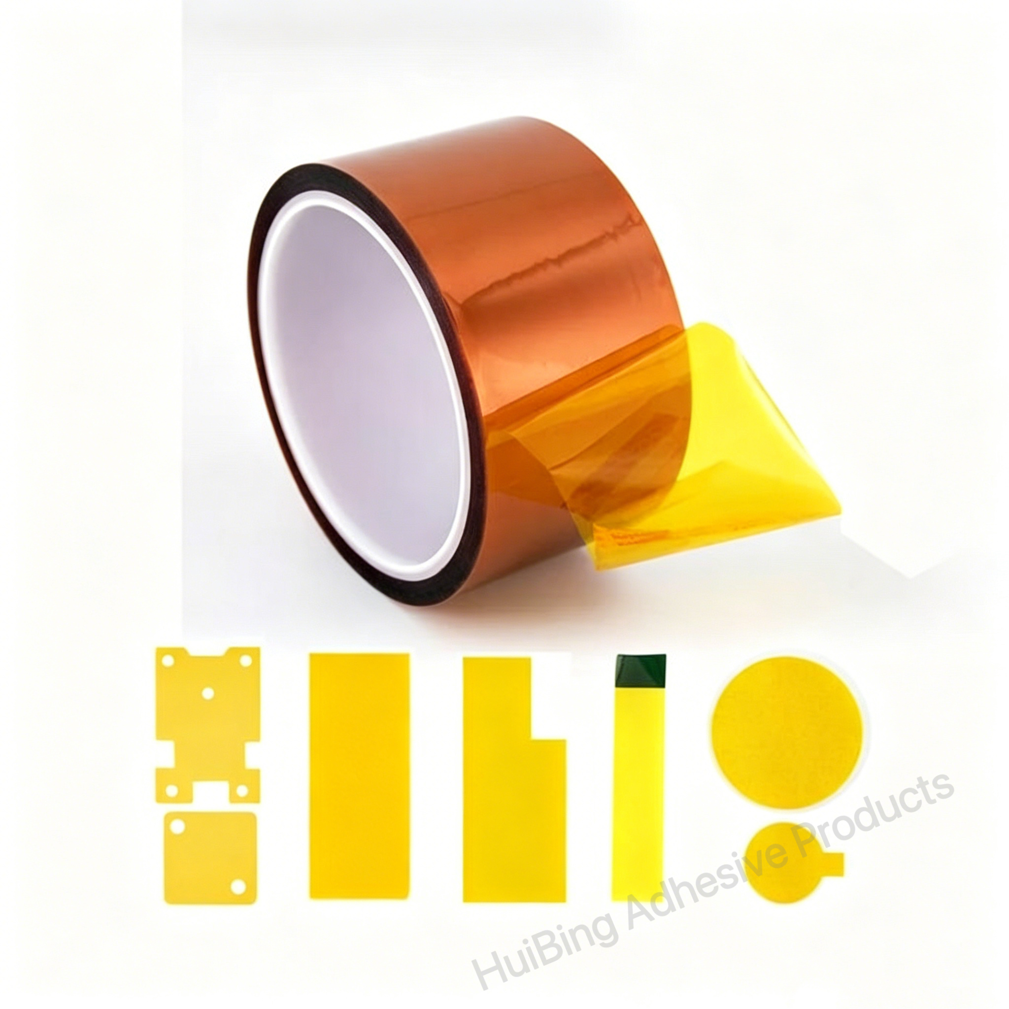 Electronic Components Amber 0.03mm Kapton Polyimide Tape , Kapton Tape Insulation Voltage