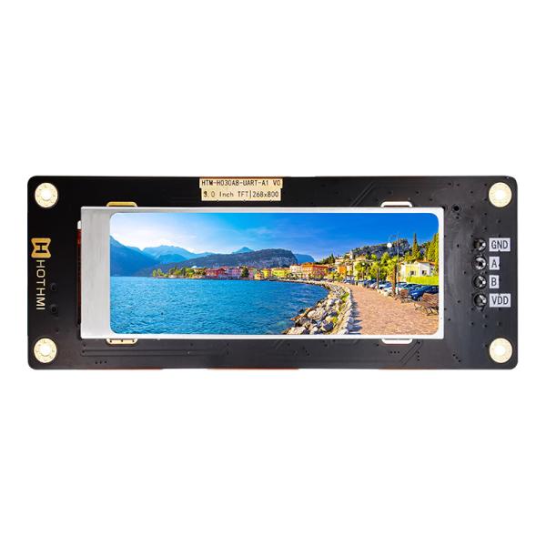 3,0 PANNEAU de MODULE de TFT d'affichage d'UART TFT LCD 268x800 de pouce AVEC LE TABLEAU de CONTRÔLE d'affichage à cristaux liquides