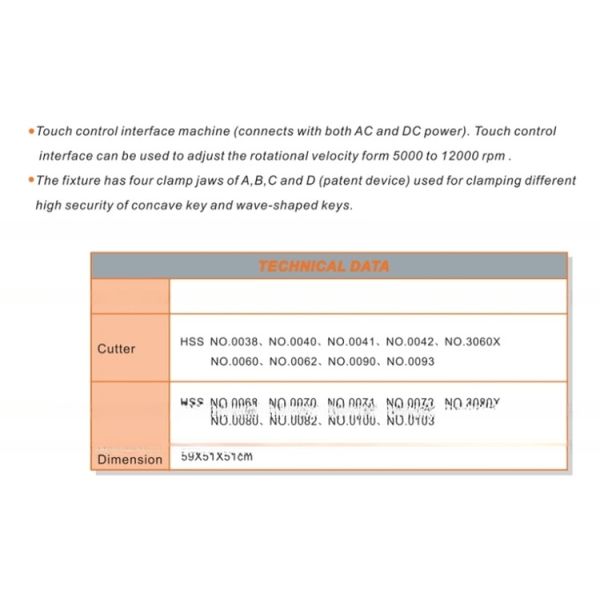 Key Duplicating Machine Wenxing Q33A Key Cutting Machine Package Size Each Model is Marked