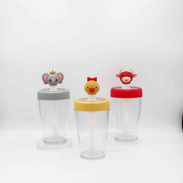 Food Grade Safe BPA Free Unique Plastic Bottle , Shaped Reusable Tritan Water Bottle