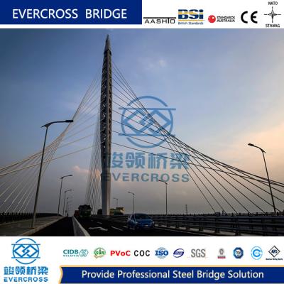 Hot Dip Galvanised Cable Stayed Bridge Cable Tower Bridge Multi Span