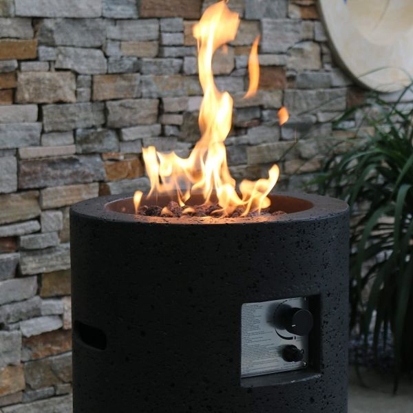 40,000 Btu Auto-Ignition Stainless Steel Propane Fire Pit For All - Season